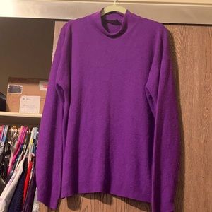 Vtg Sweater L/S plus sz orlon acrylic mock T neck VGVC